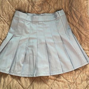 Light blue pleated skirt